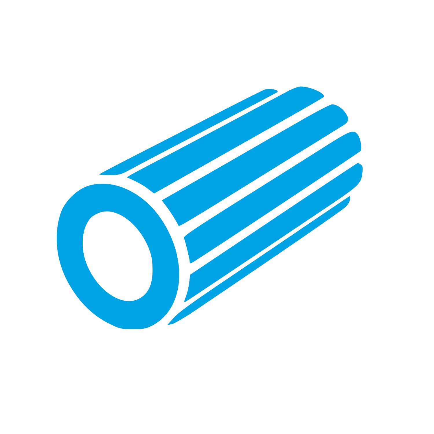 Foam Roller Fitness Logo #00a3e4