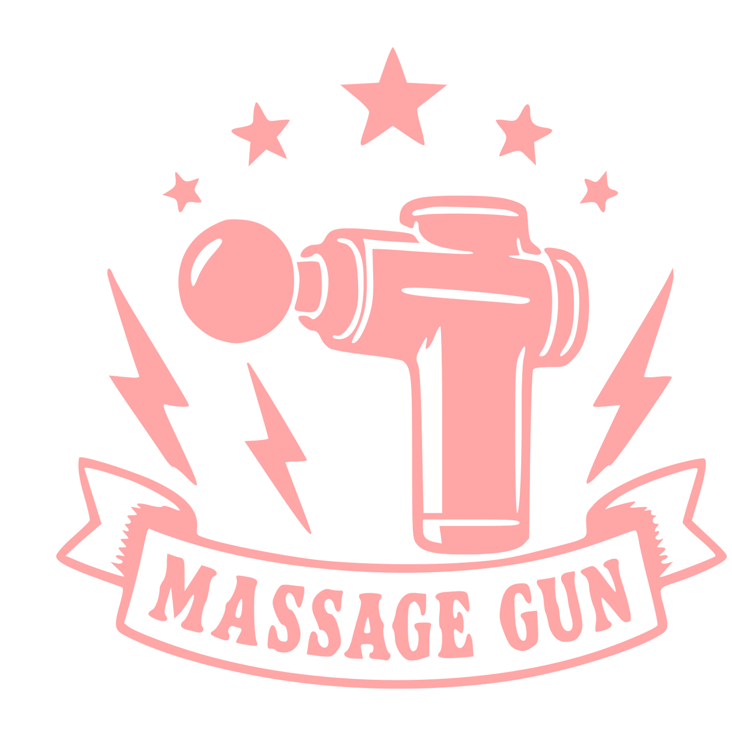 Massage Gun Badge Logo #ffa6a6
