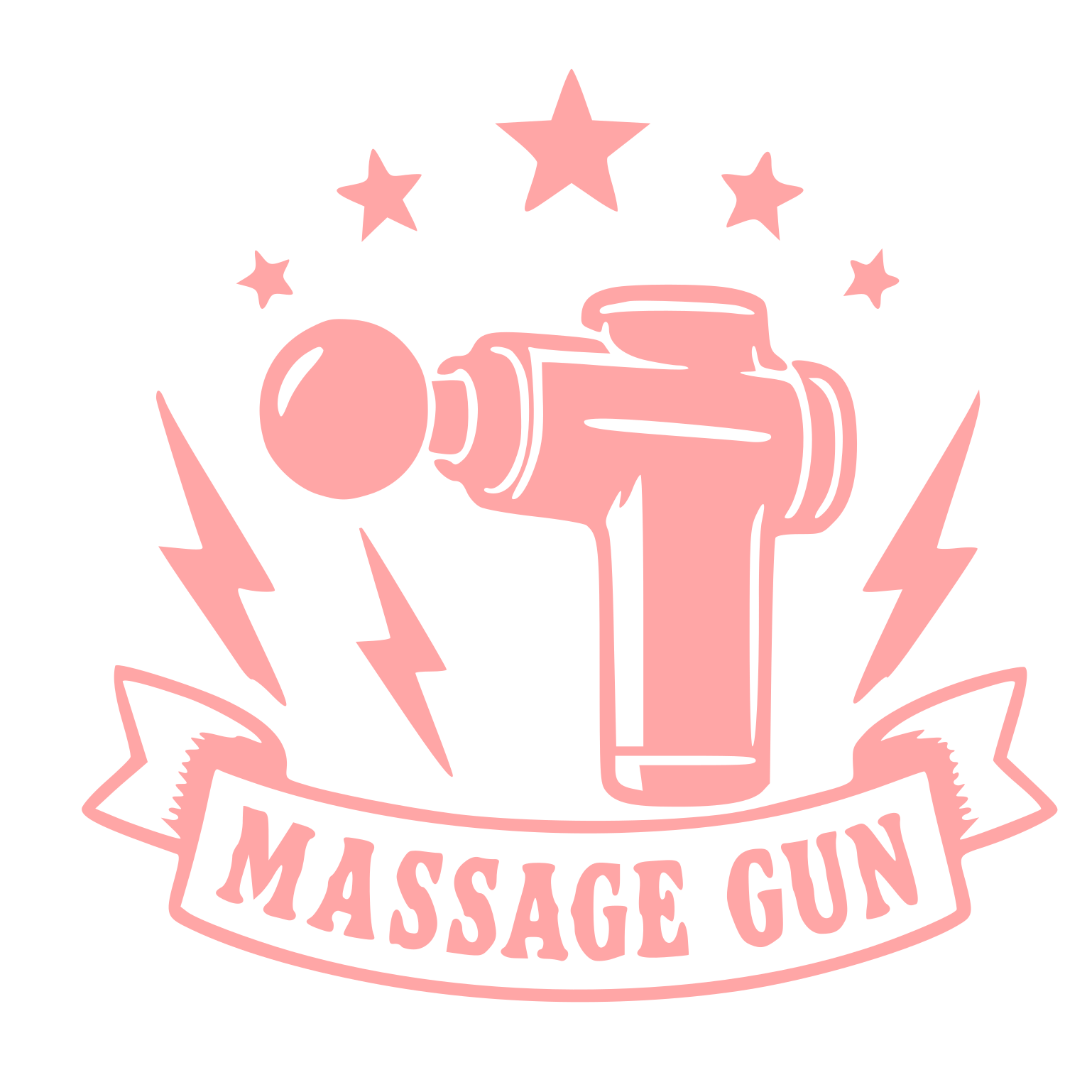 Massage Gun Badge Logo #ffa6a6