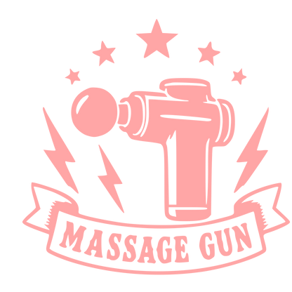 Massage Gun Badge Logo #ffa6a6