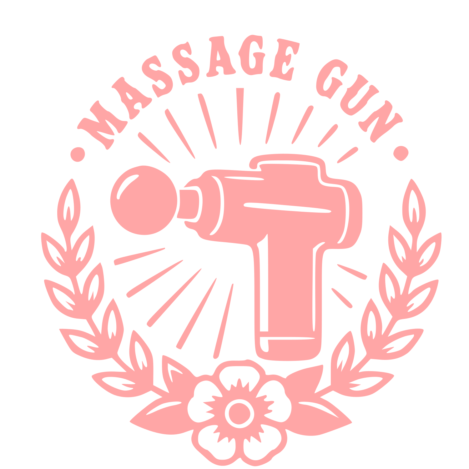 Tattoo Flash Massage Gun Logo #ffa6a6