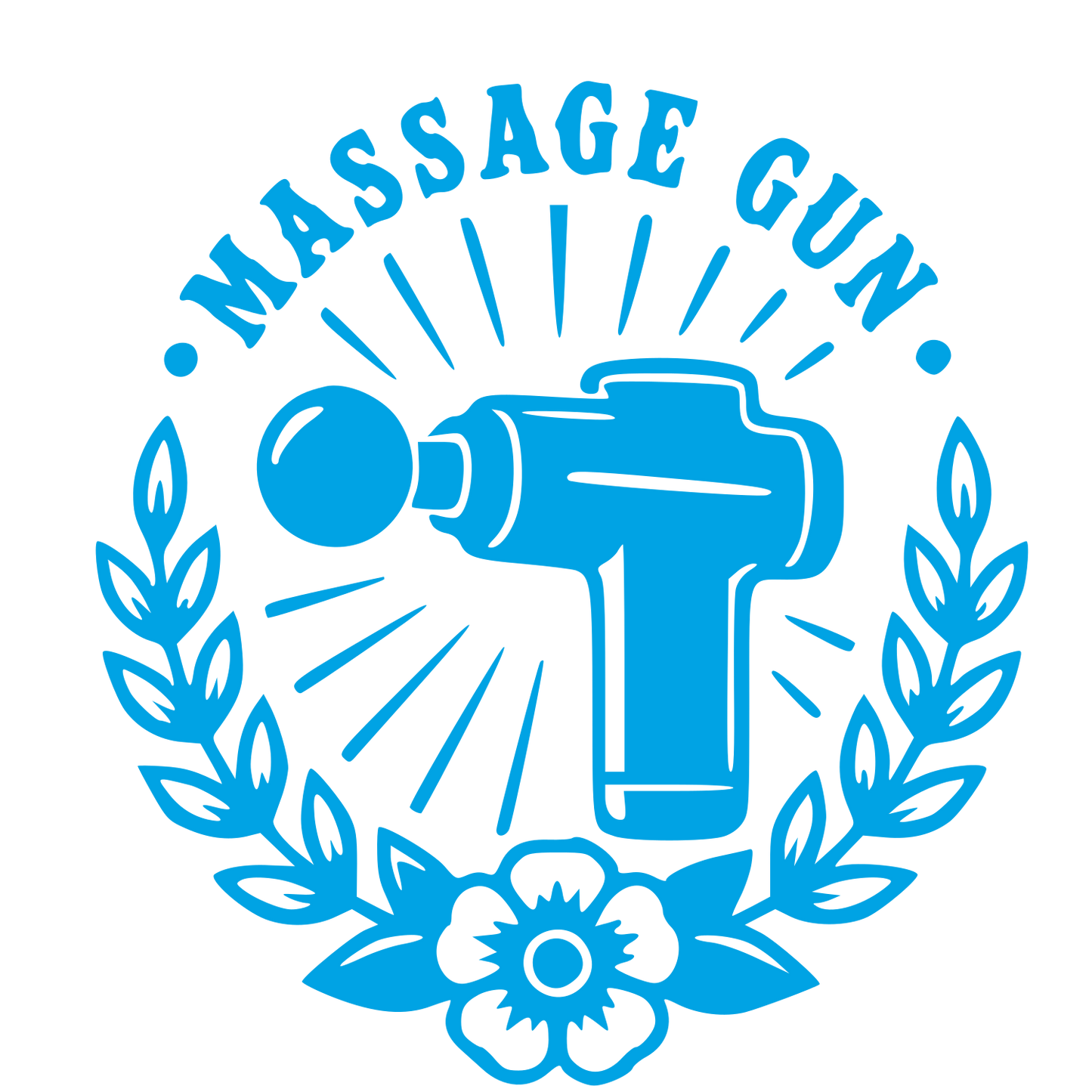 Tattoo Flash Massage Gun Logo #00a3e4