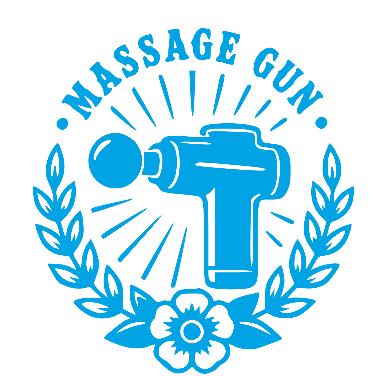 Tattoo Flash Massage Gun Logo #00a3e4