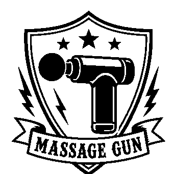 Massage Gun Shield Badge Logo