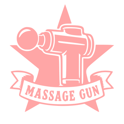 Massage Gun Star Badge Logo #ffa6a6