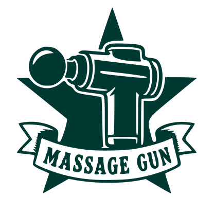 Massage Gun Star Badge Logo #003932