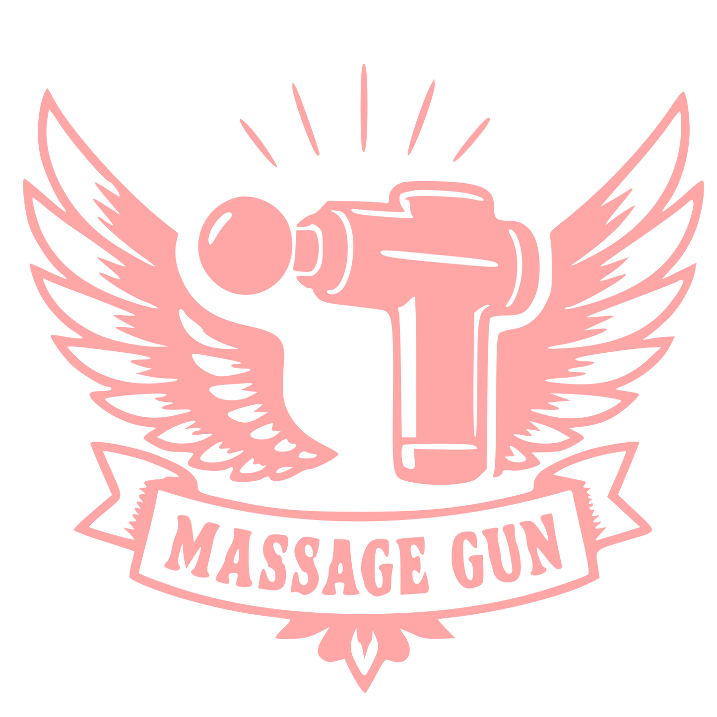 Massage Gun Wings Logo #ffa6a6