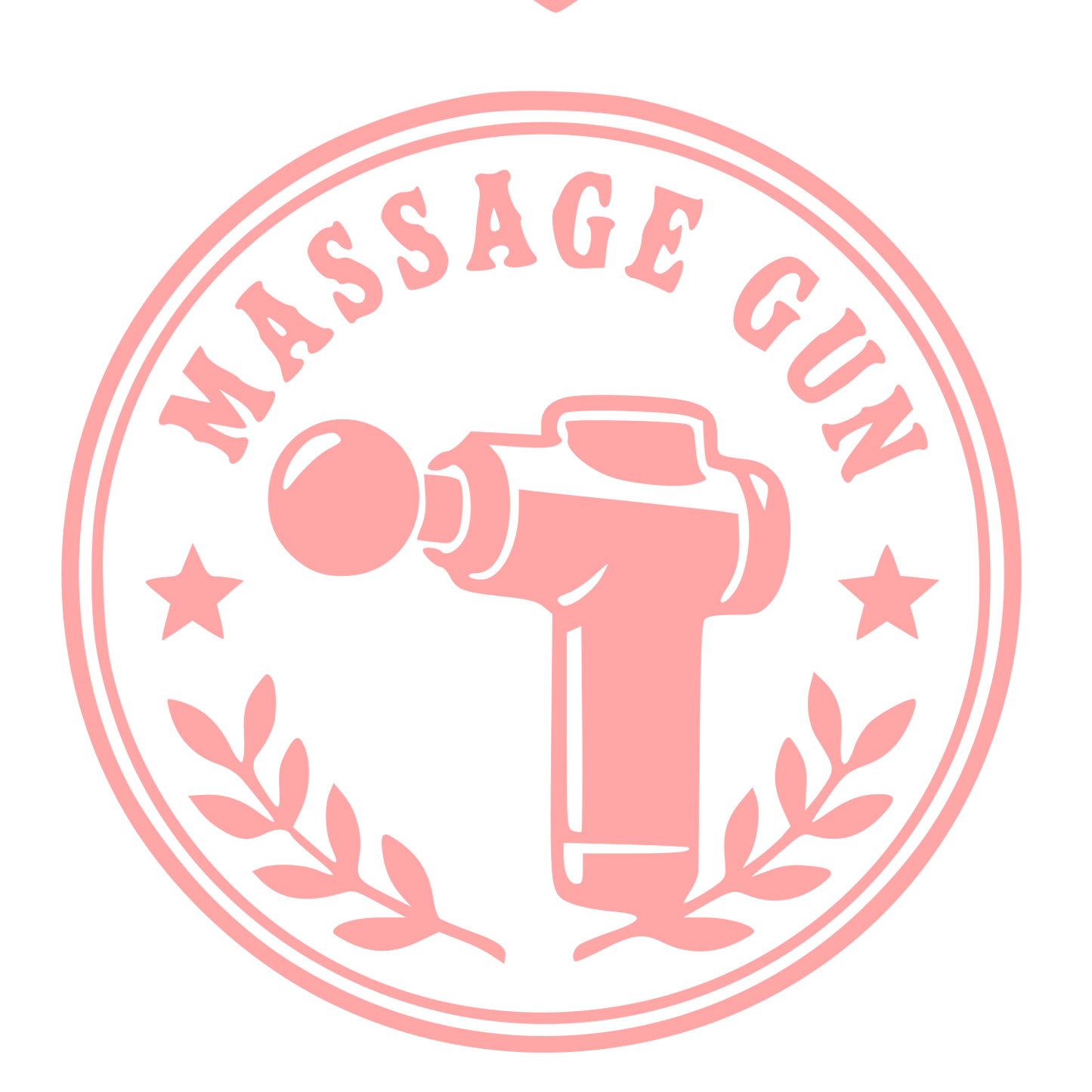 Massage Gun Badge Logo #ffa6a6
