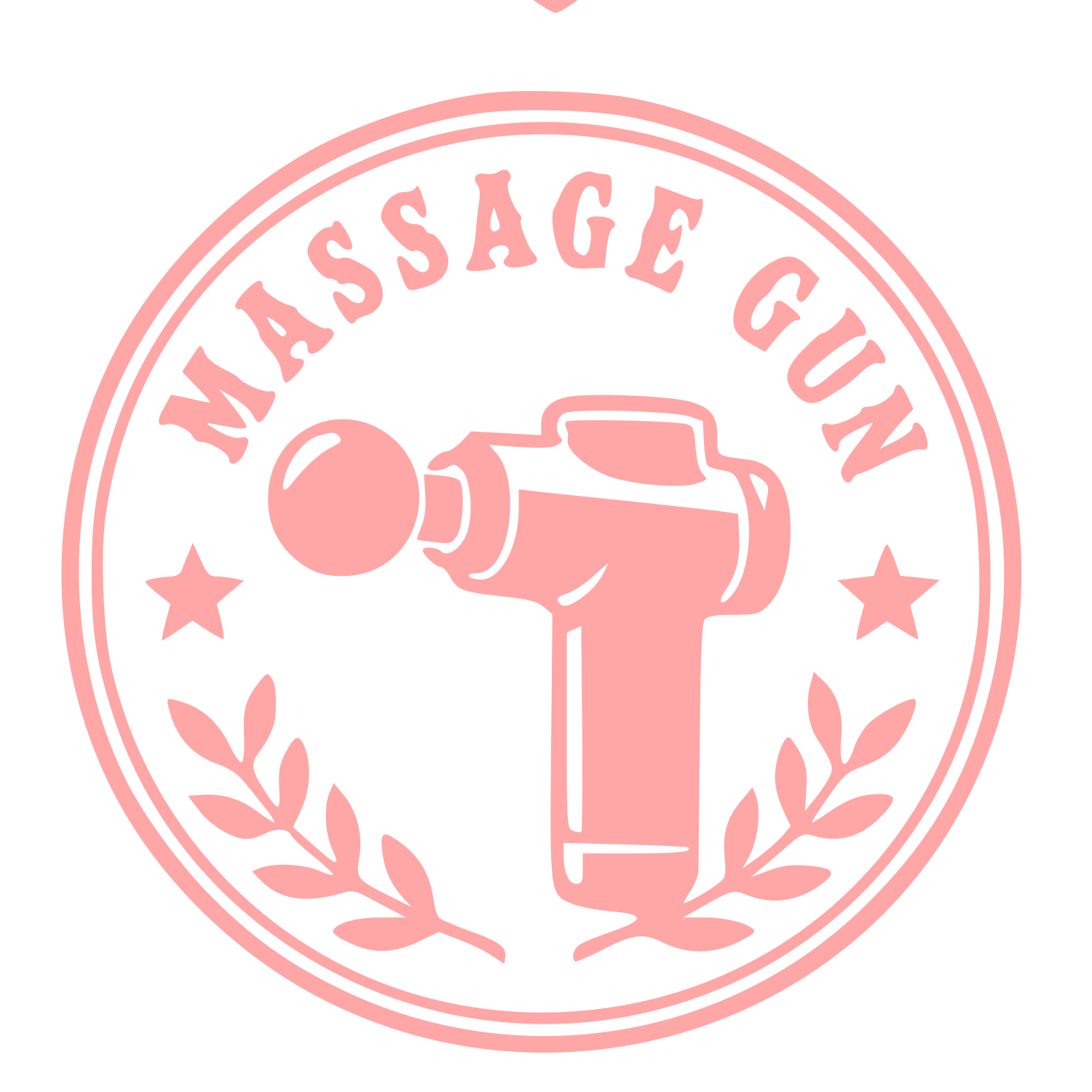 Massage Gun Badge Logo #ffa6a6