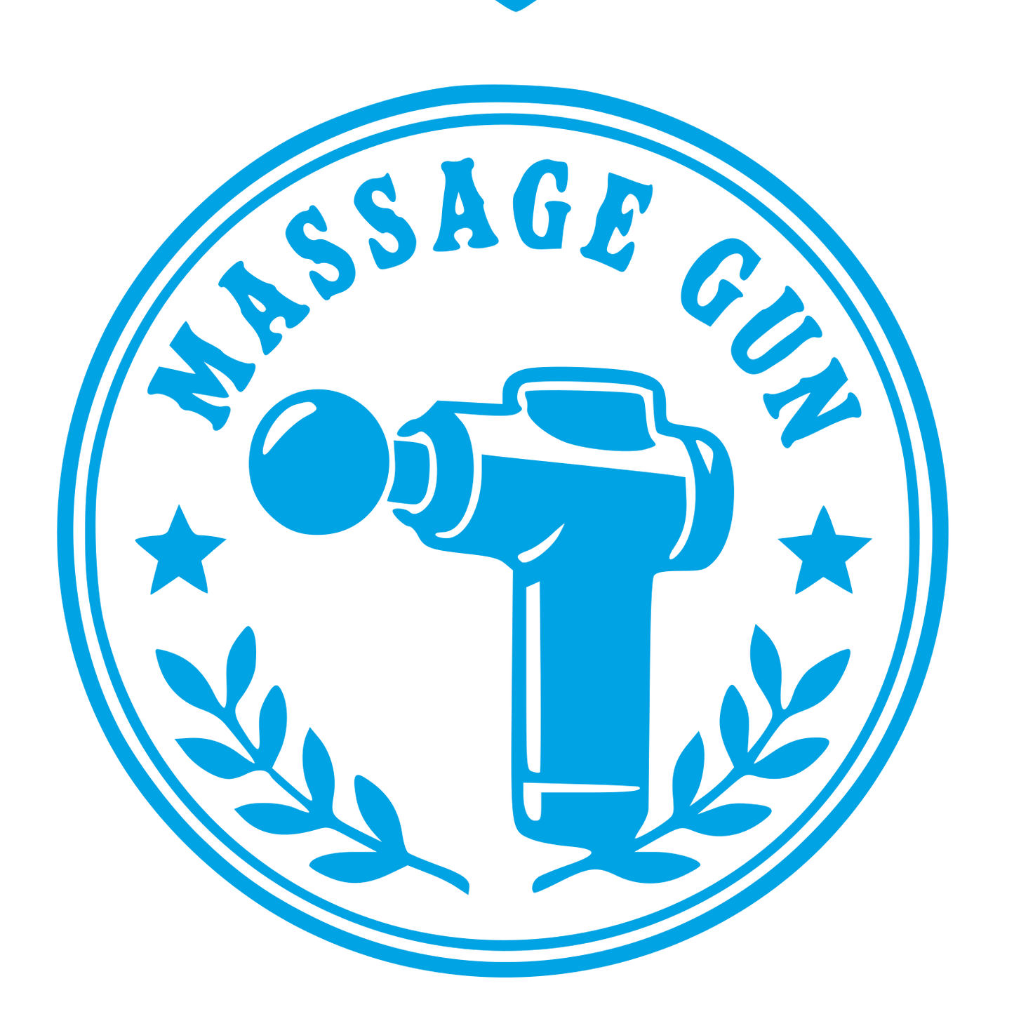 Massage Gun Badge Logo #00a3e4