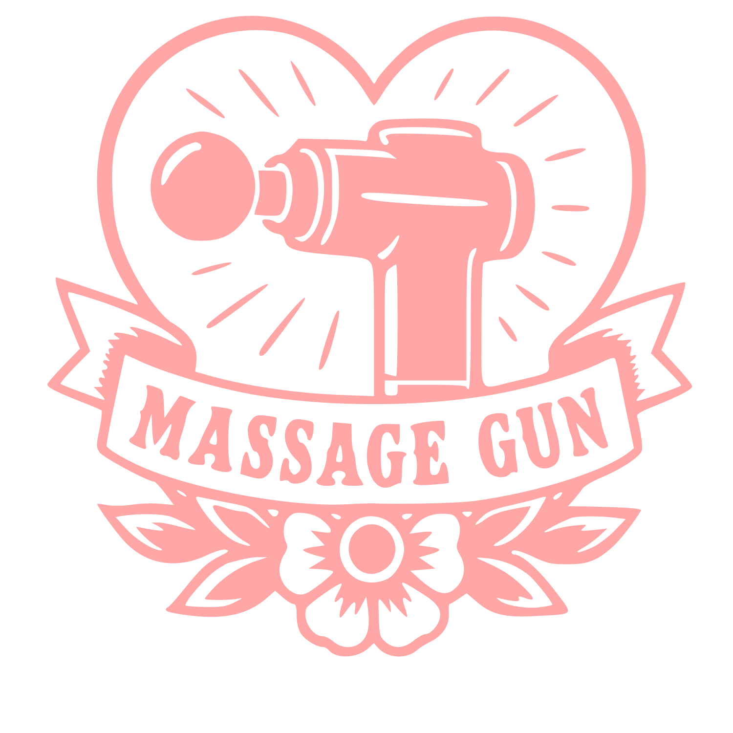 Tattoo Flash Massage Gun Logo #ffa6a6