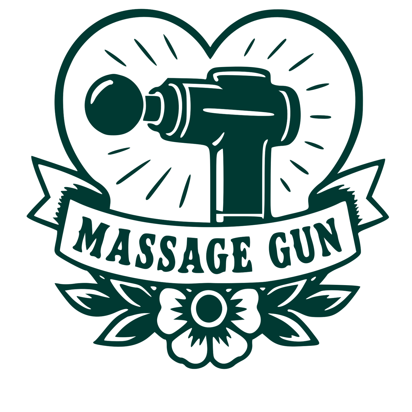 Tattoo Flash Massage Gun Logo #003932
