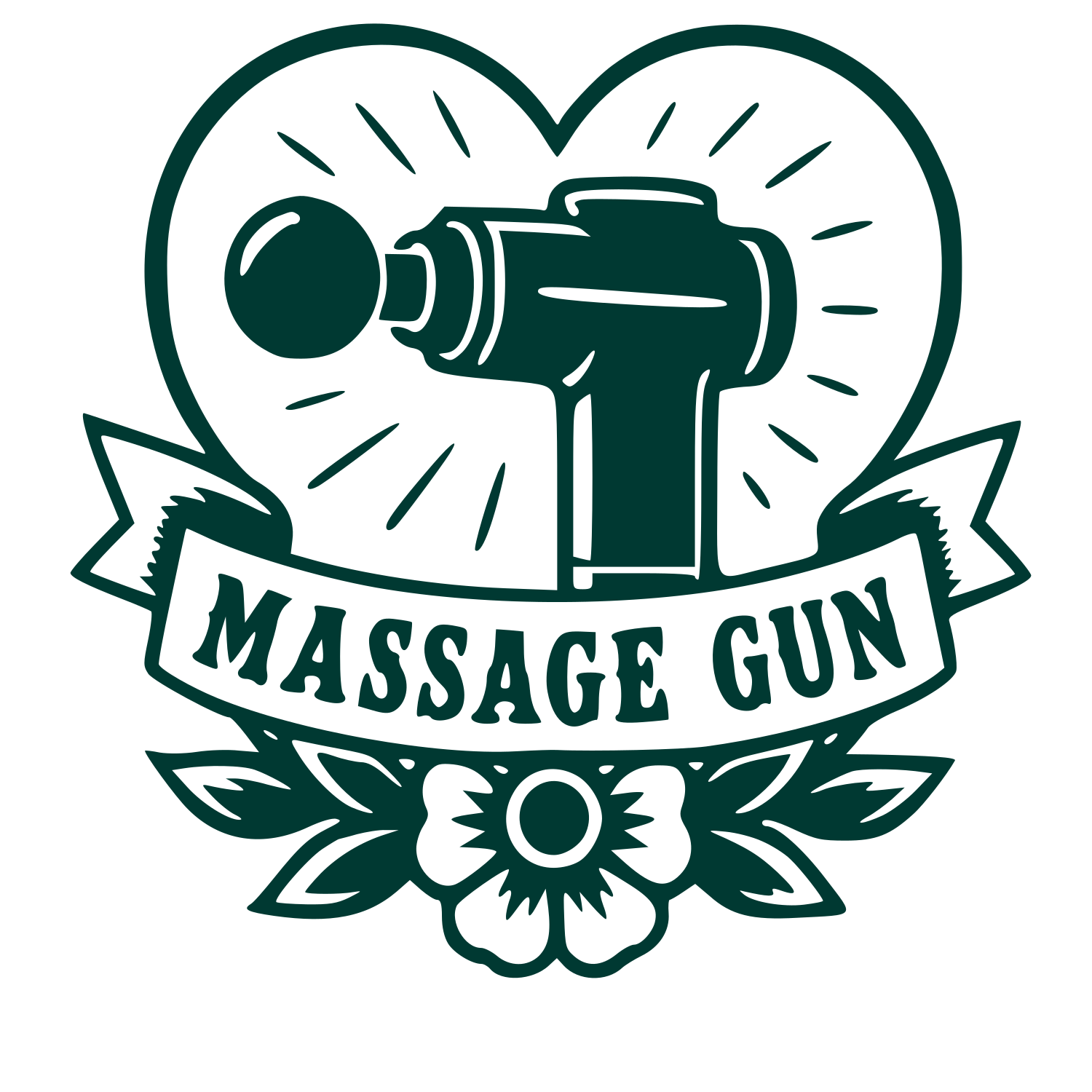 Tattoo Flash Massage Gun Logo #003932