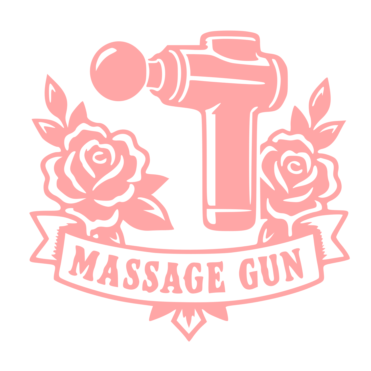 Tattoo Flash Massage Gun Logo #ffa6a6