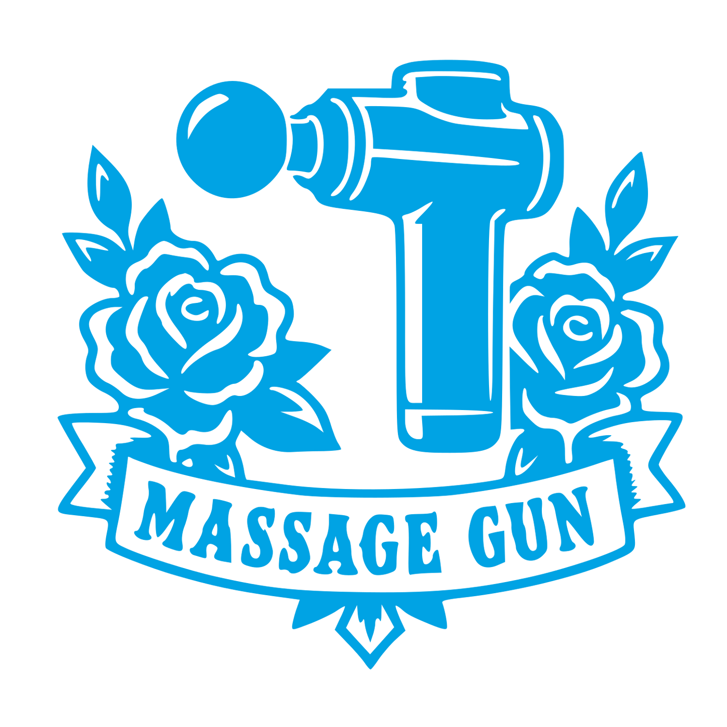 Tattoo Flash Massage Gun Logo #00a3e4