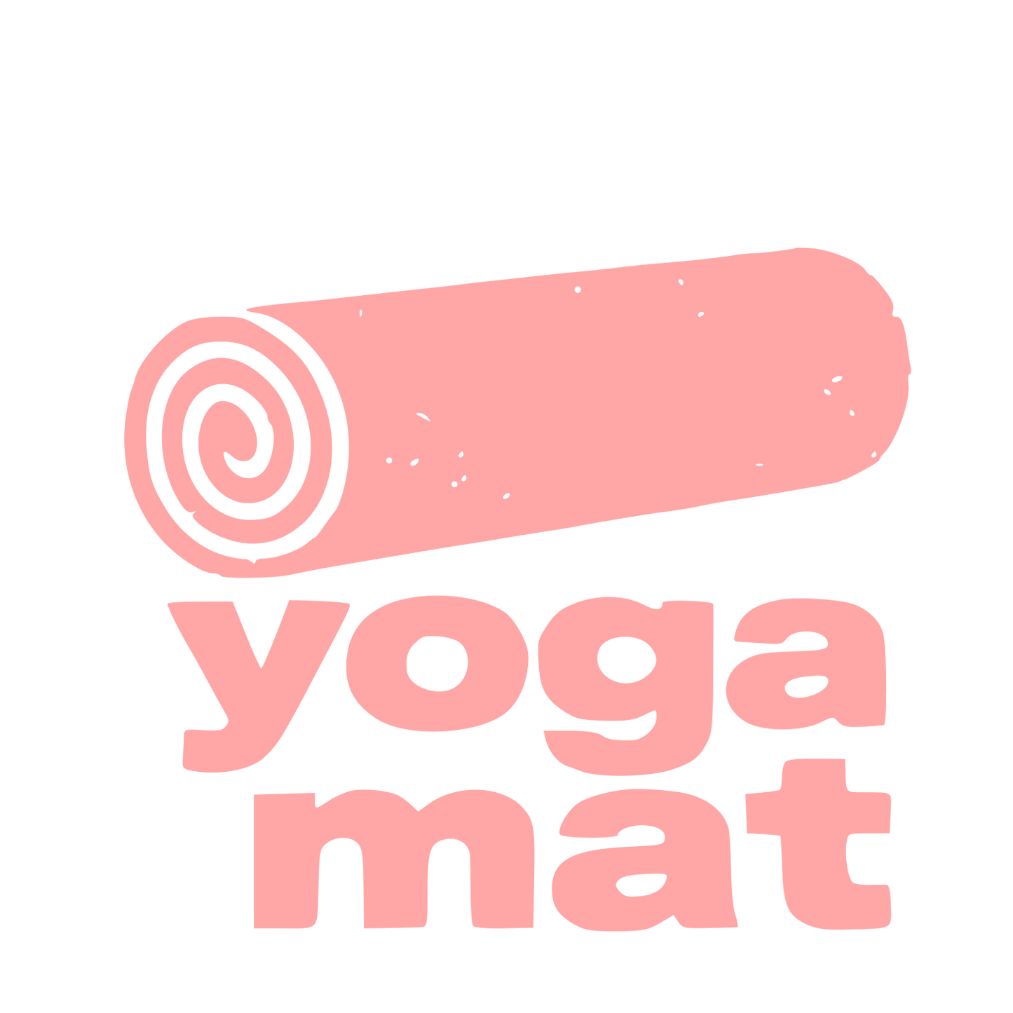 Yoga Mat Roll Logo #ffa6a6