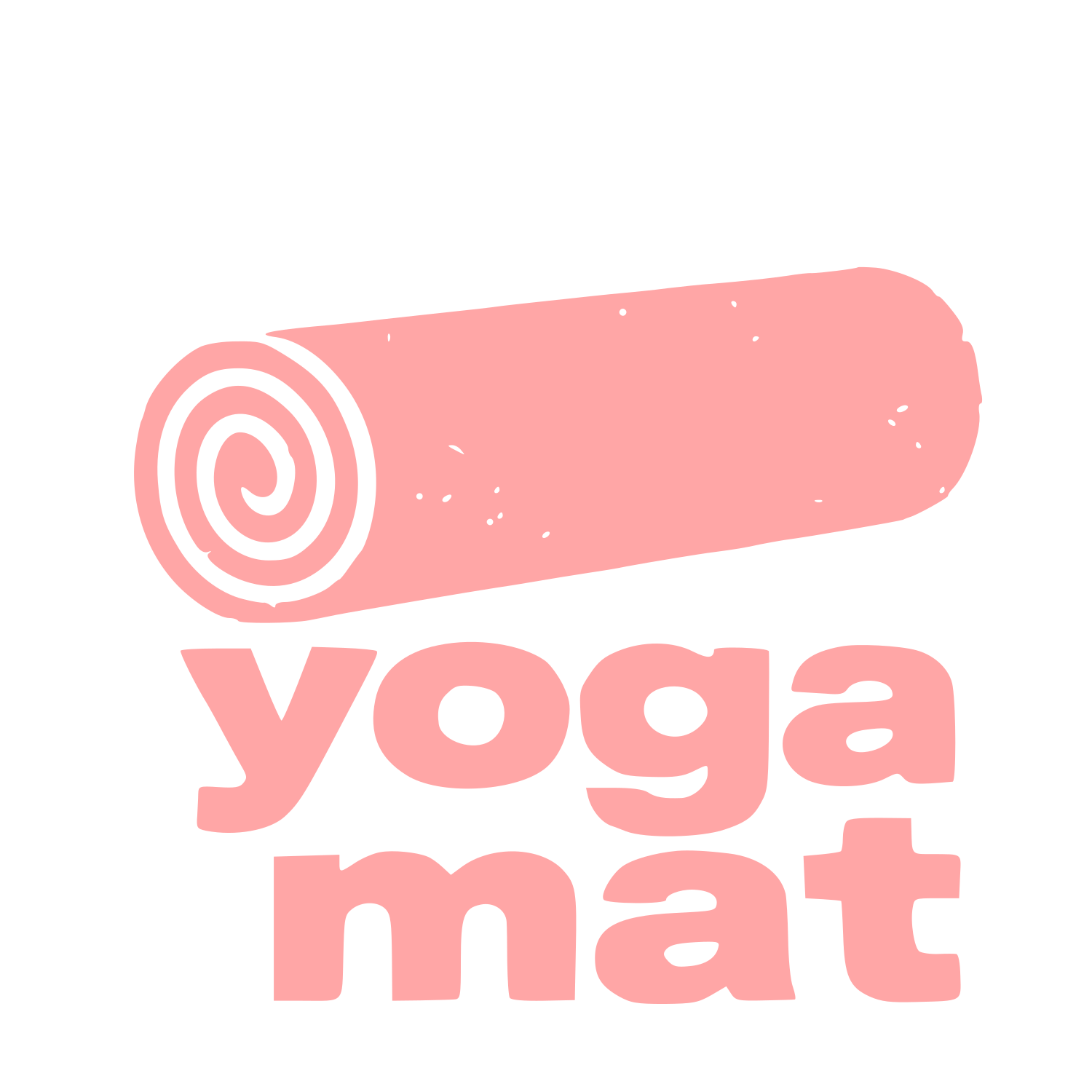 Yoga Mat Roll Logo #ffa6a6