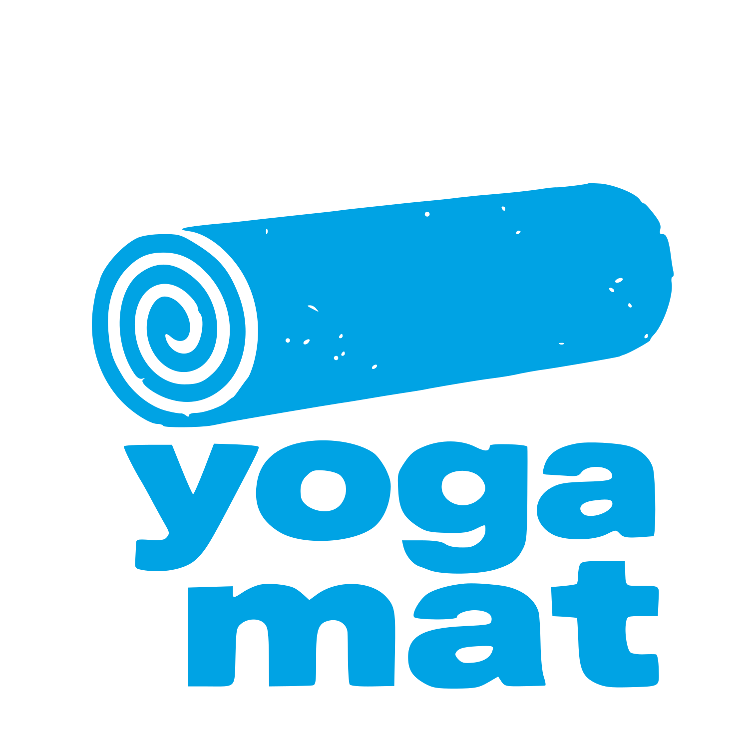 Yoga Mat Roll Logo #00a3e4
