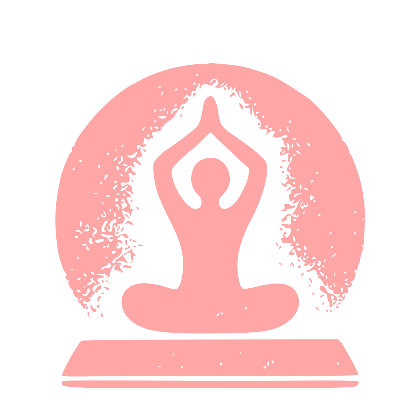 Yoga Pose Circle Logo #ffa6a6