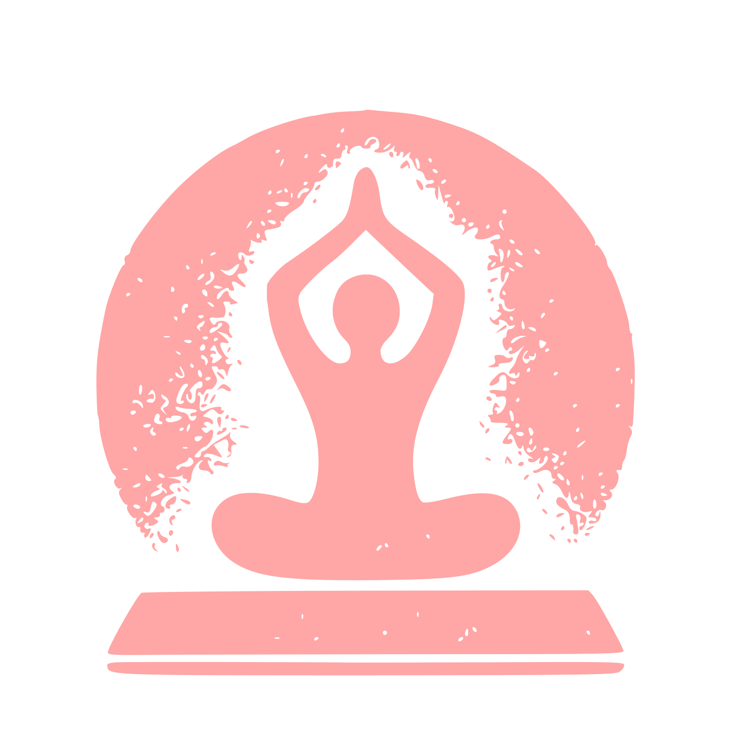 Yoga Pose Circle Logo #ffa6a6