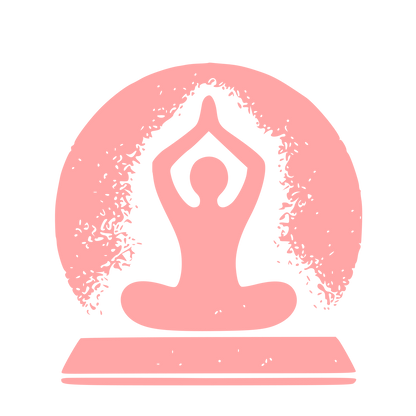 Yoga Pose Circle Logo #ffa6a6