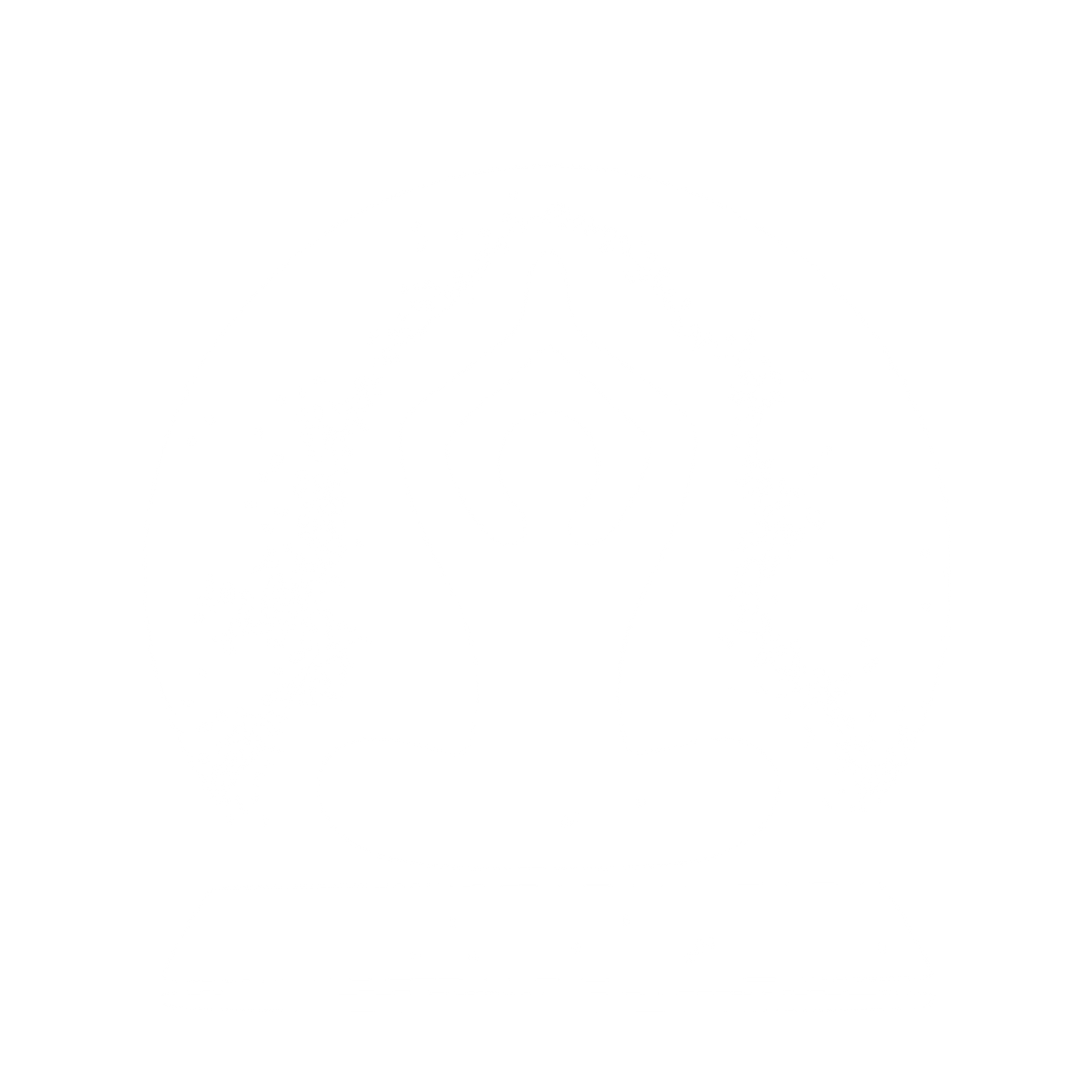 Yoga Pose Circle Logo #ffffff