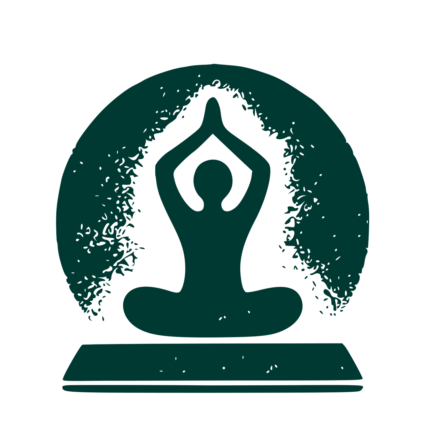 Yoga Pose Circle Logo #003932