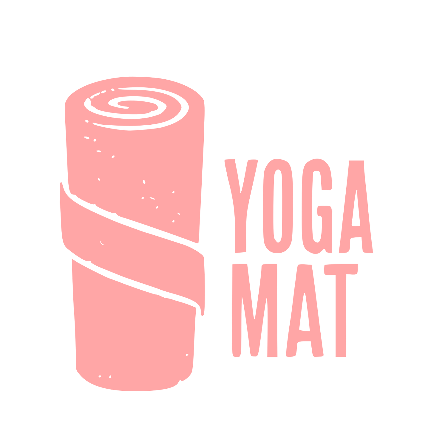 Yoga Mat Roll Logo #ffa6a6