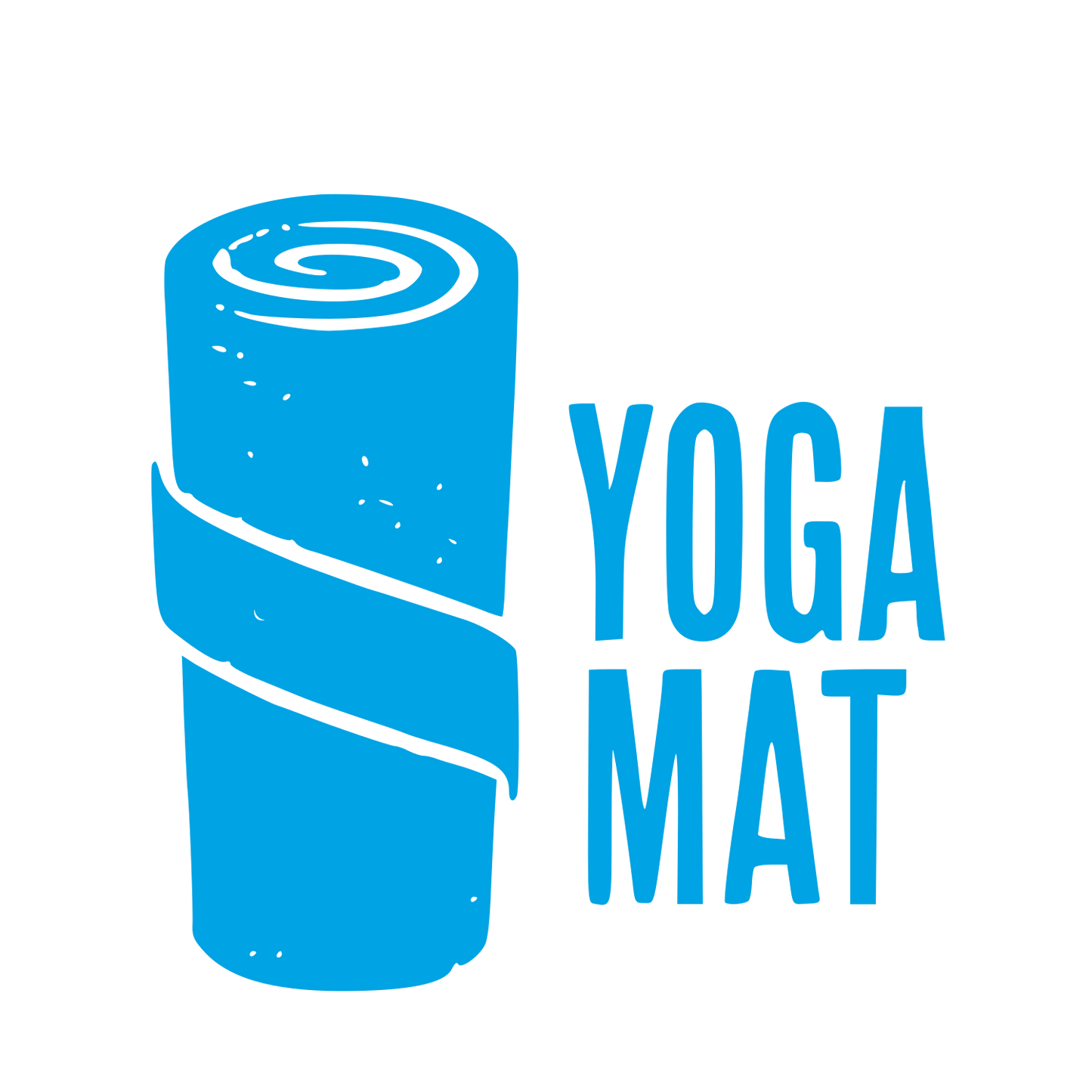 Yoga Mat Roll Logo #00a3e4