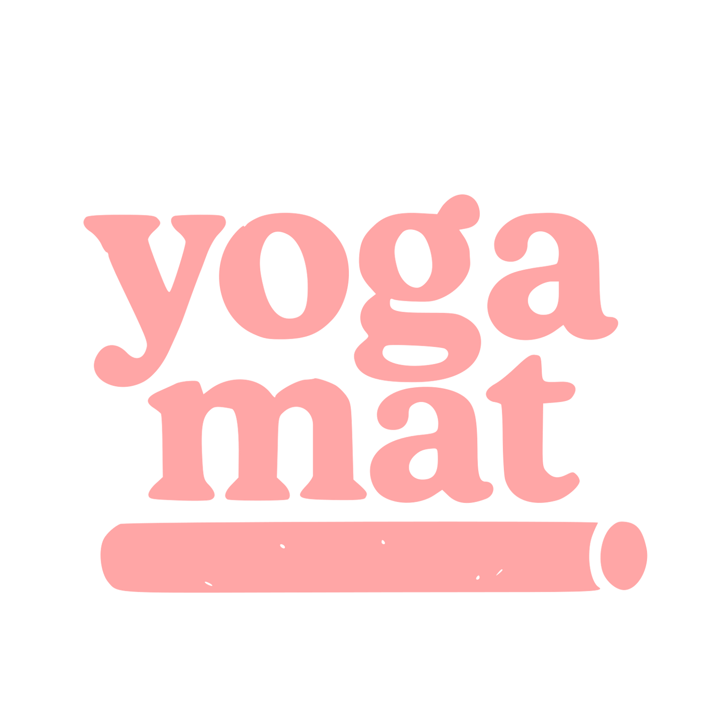 Yoga Mat Wordmark Logo #ffa6a6
