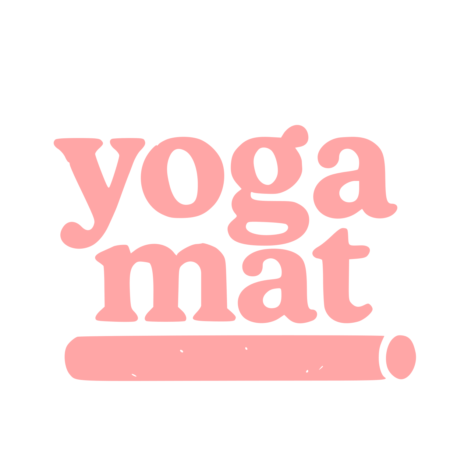 Yoga Mat Wordmark Logo #ffa6a6