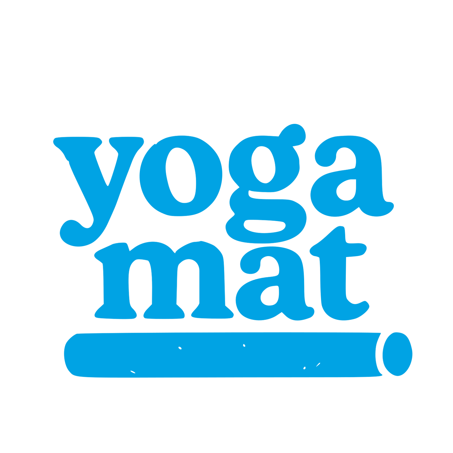 Yoga Mat Wordmark Logo #00a3e4