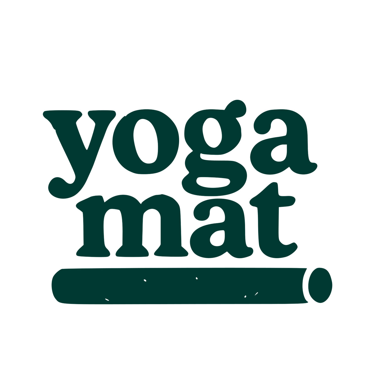 Yoga Mat Wordmark Logo #003932