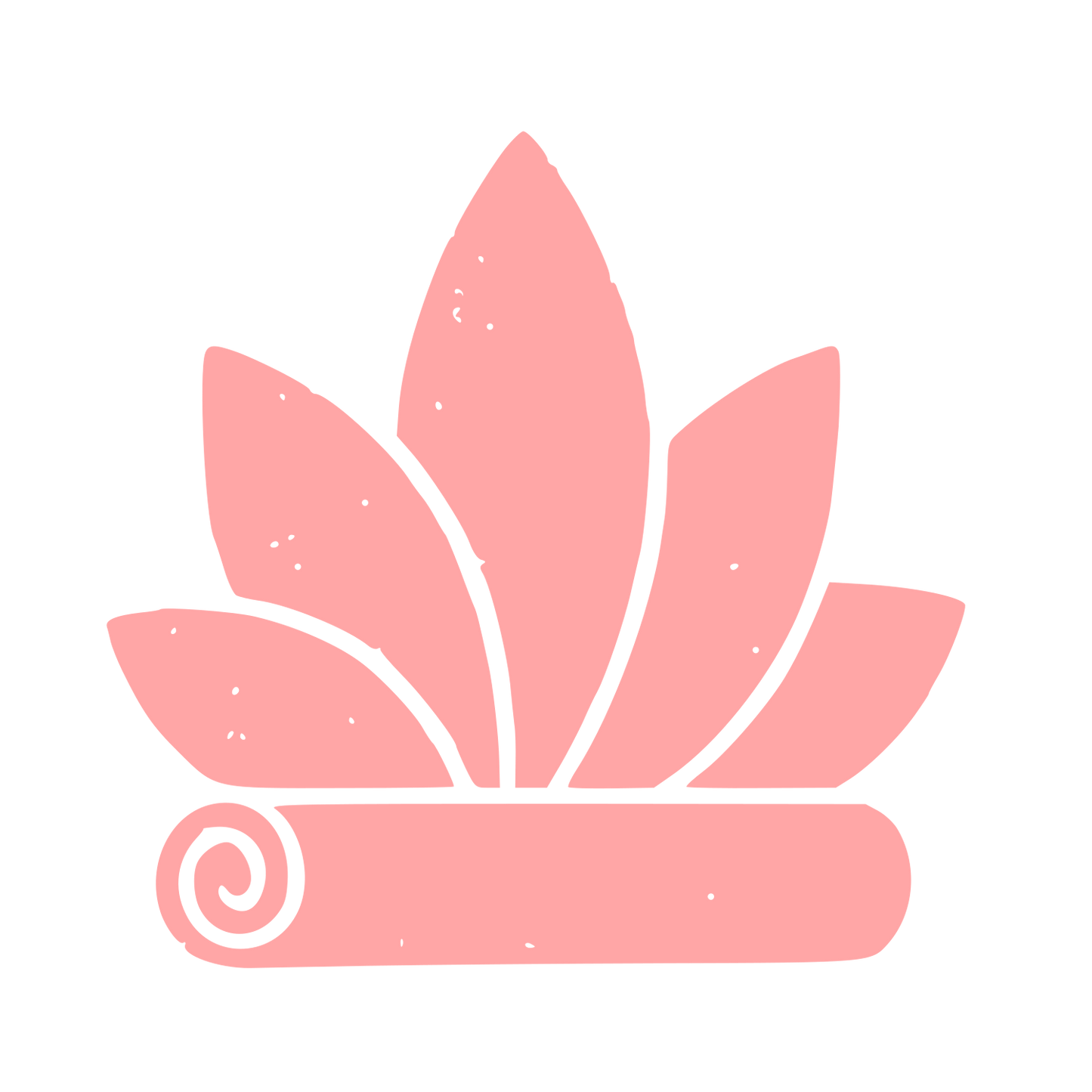 Yoga Mat Leaves Logo #ffa6a6