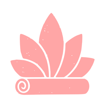 Yoga Mat Leaves Logo #ffa6a6