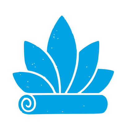 Yoga Mat Leaves Logo #00a3e4