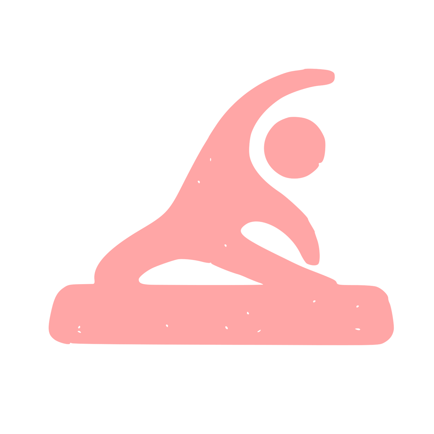 Yoga Stretch Pose Logo #ffa6a6