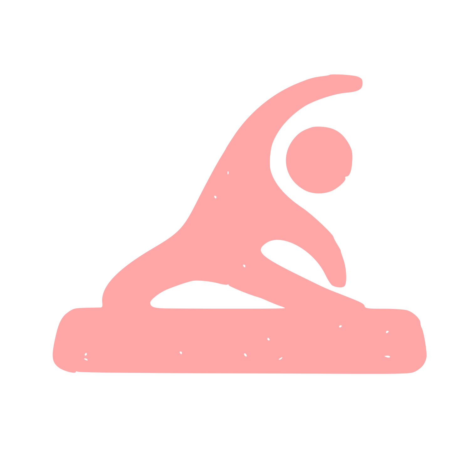 Yoga Stretch Pose Logo #ffa6a6