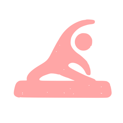 Yoga Stretch Pose Logo #ffa6a6