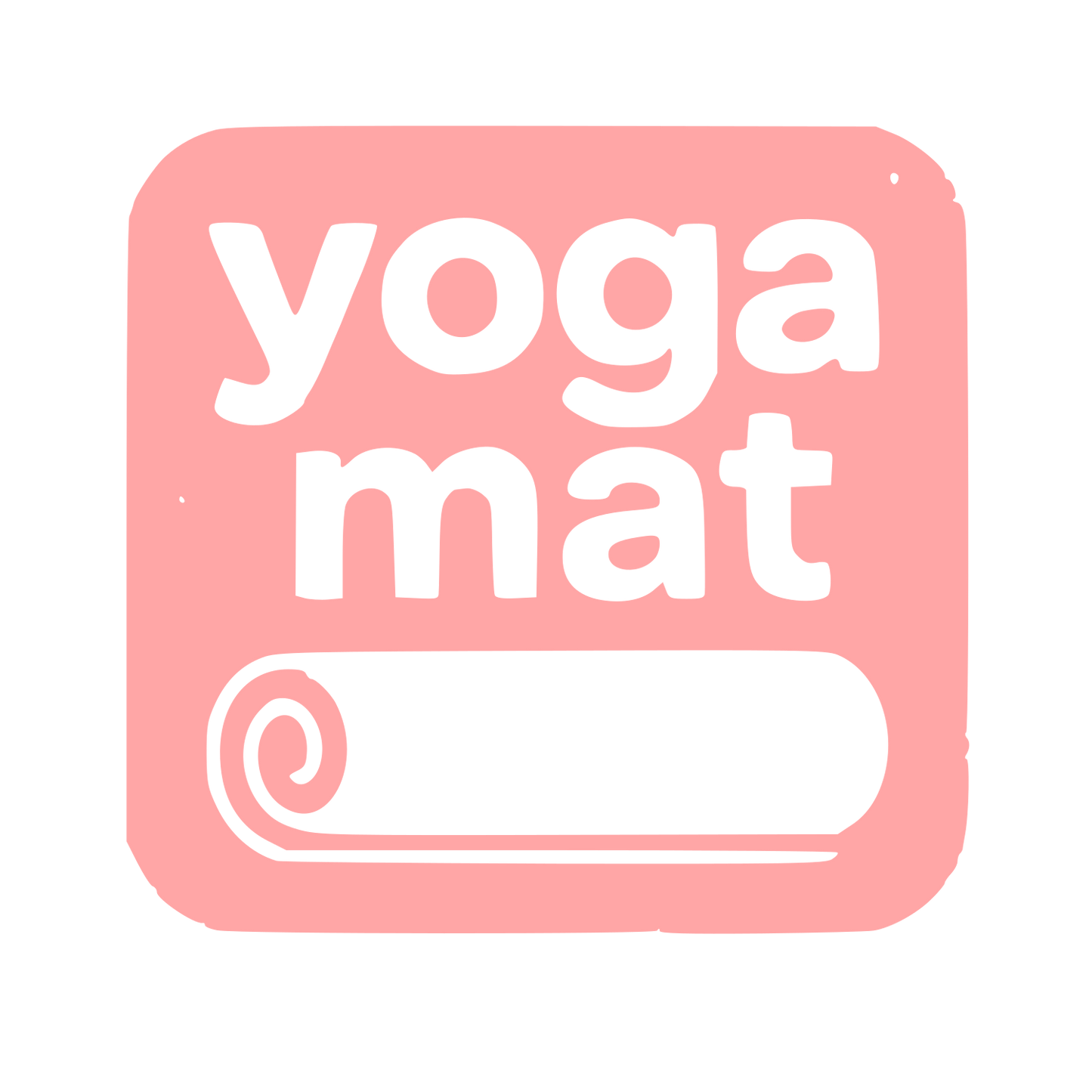 Yoga Mat Rolled Logo #ffa6a6