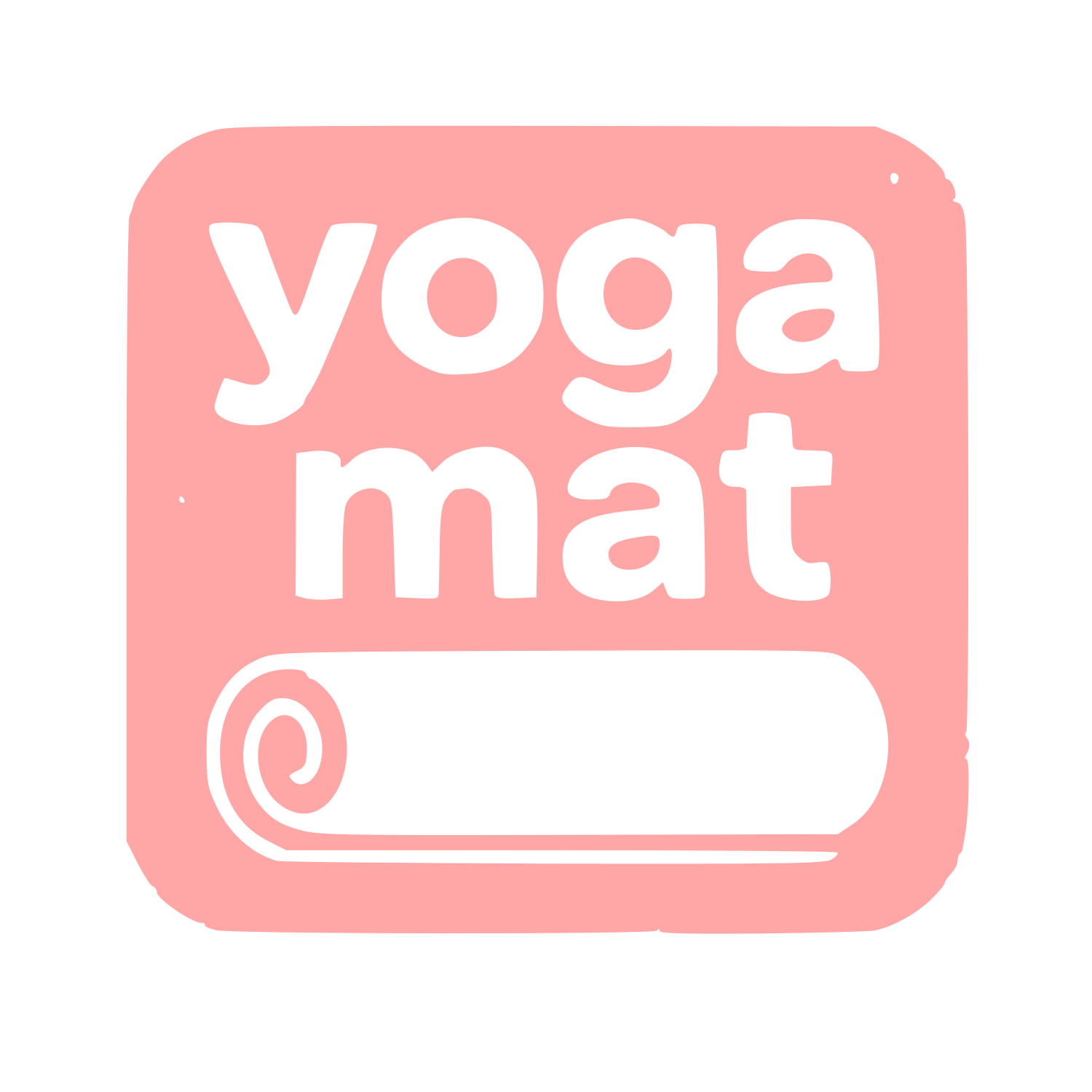 Yoga Mat Rolled Logo #ffa6a6