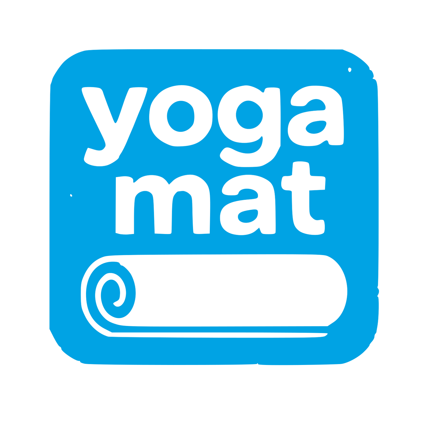 Yoga Mat Rolled Logo #00a3e4