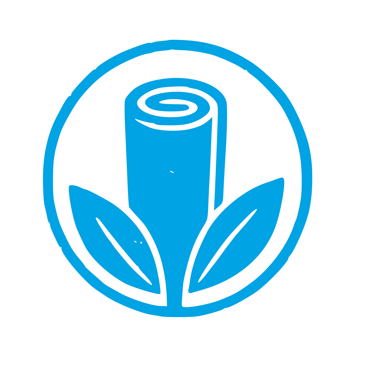 Yoga Mat Leaf Circle Logo #00a3e4