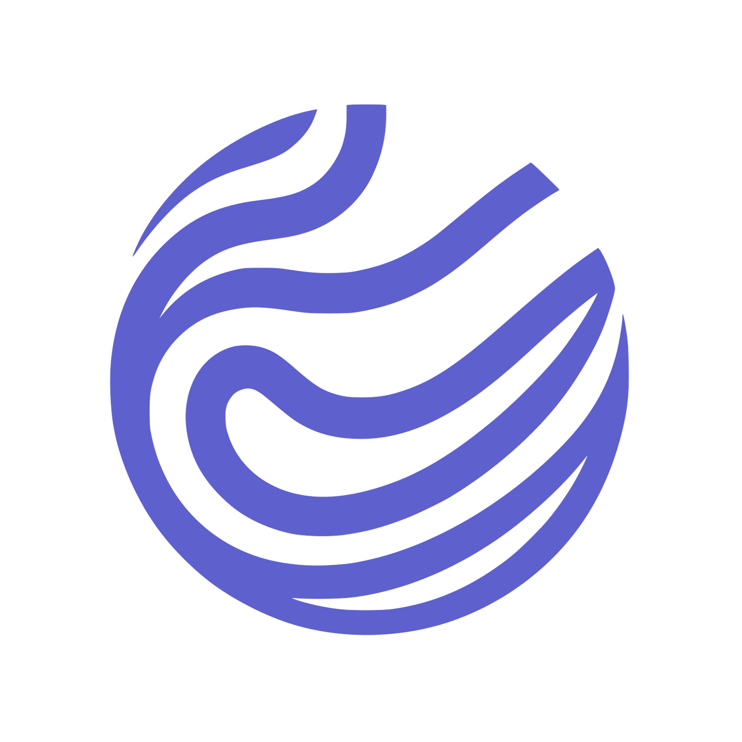 Swirl Vortex Circle Logo #5E60CE