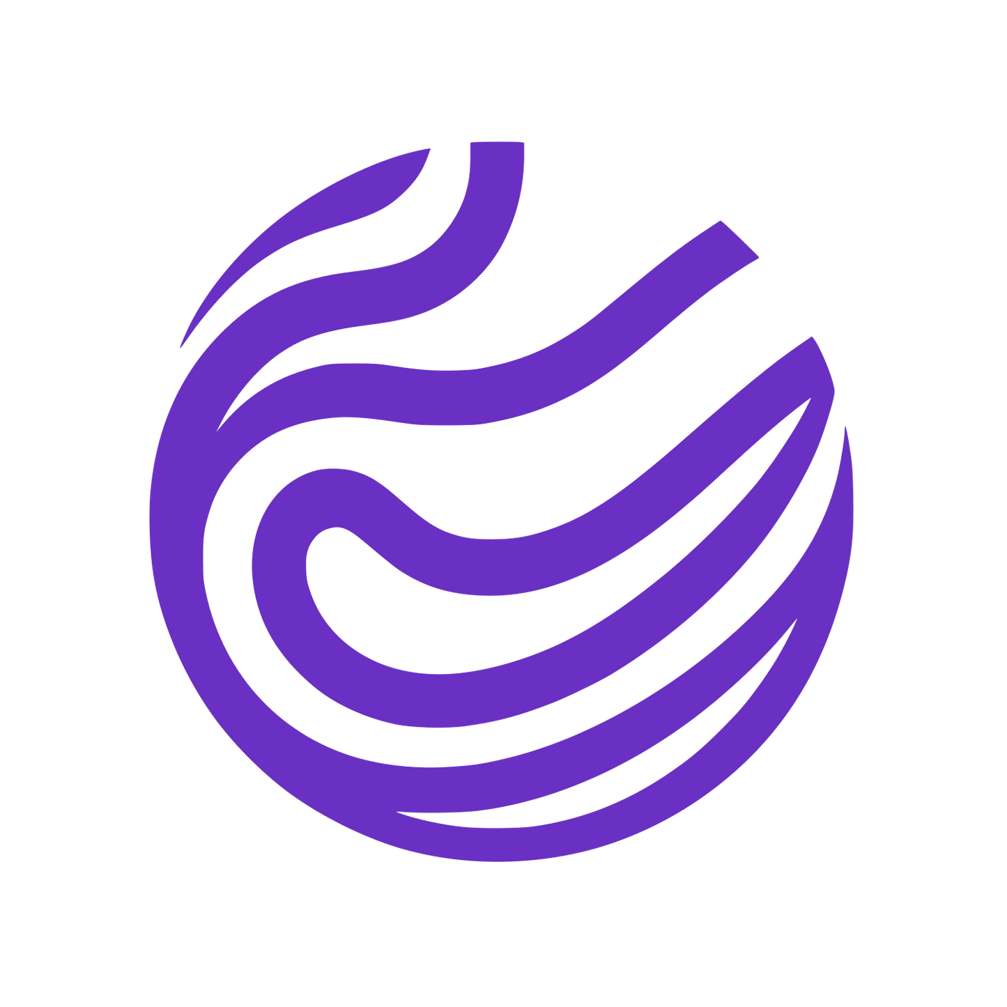 Swirl Vortex Circle Logo #6930C3