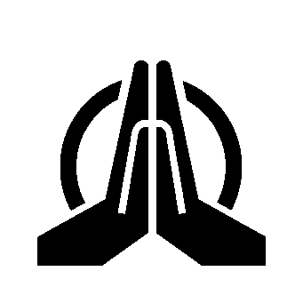 Praying Hands Circle Logo