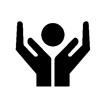 Hands Raised Person Logo