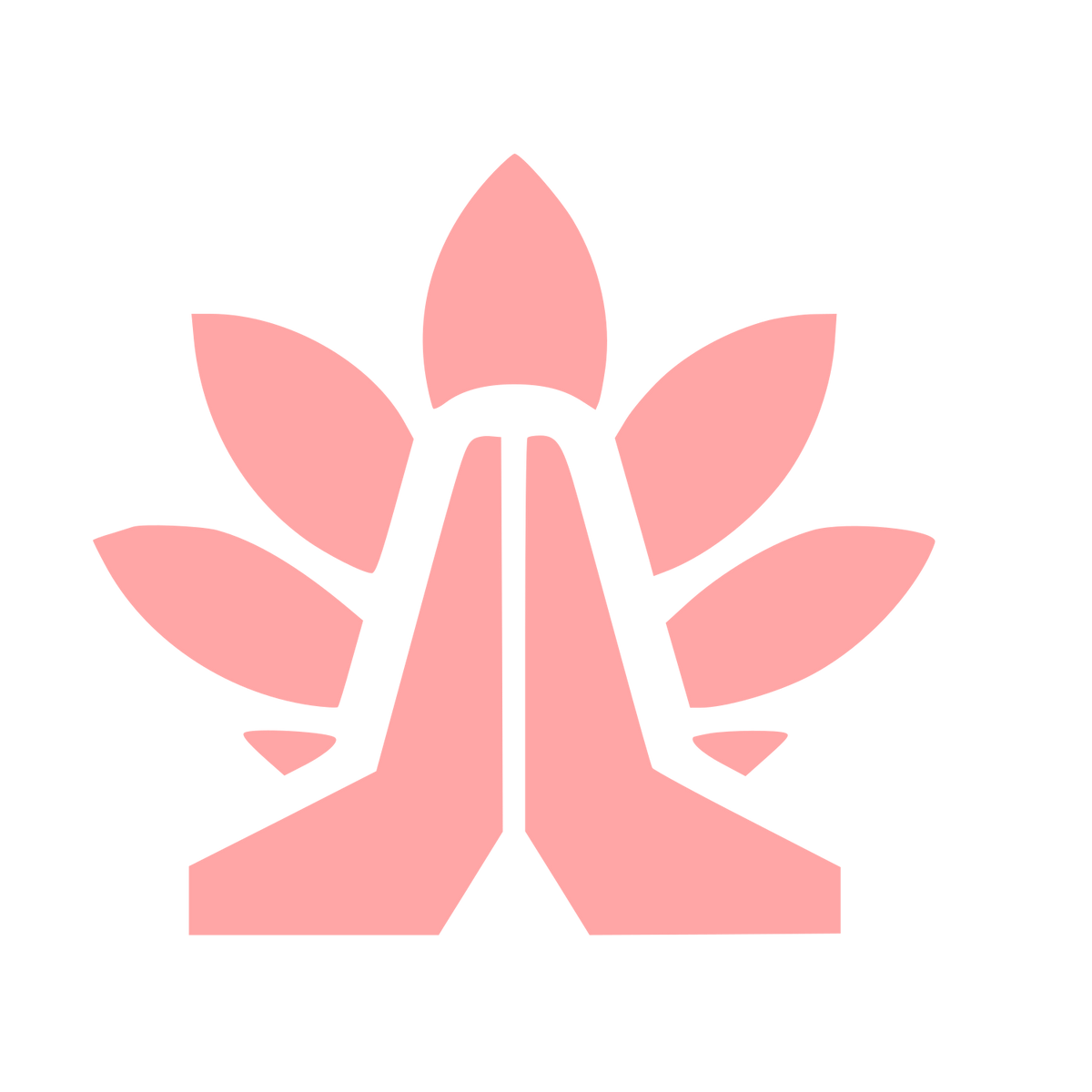Praying Hands Lotus Logo #ffa6a6