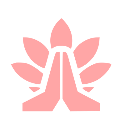 Praying Hands Lotus Logo #ffa6a6