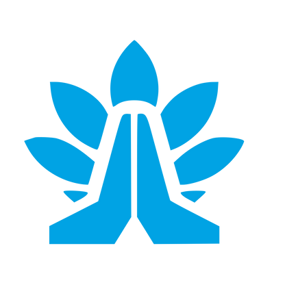 Praying Hands Lotus Logo #00a3e4